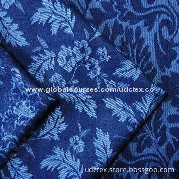 Cotton/Polyester Denim Fabric with Printed Pattern and Jacquard Style